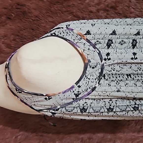 Ark & Co. Snake Print Pleated Floral Trim Sleeveless Dress - Picture 6 of 8